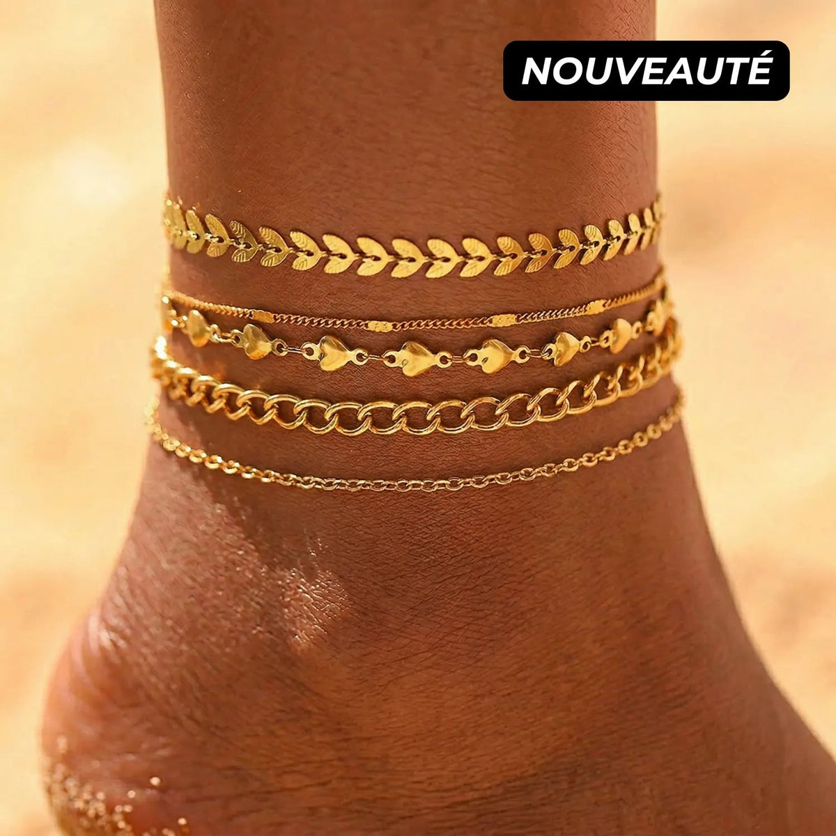 Bracelet Chaîne de Cheville (Acier Inoxydable)