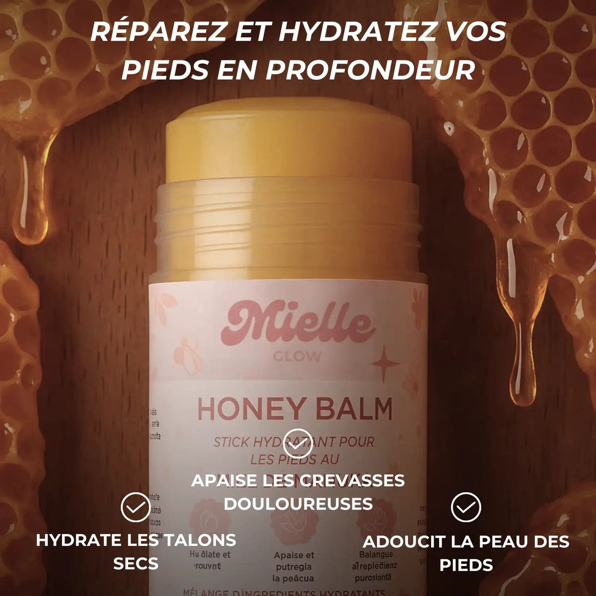 🍯 HoneyBalm™ – Baume Hydratant au Miel pour les pieds